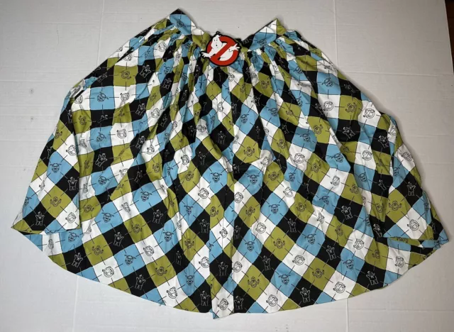 Vixen by Micheline Pitt × Ghostbusters Argyle Print Swing Skirt Size M.