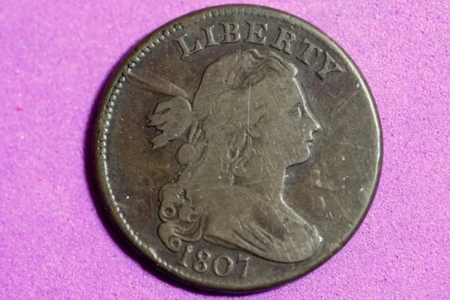 ESTATE FIND 1807 Draped Bust Large Cent #M12851