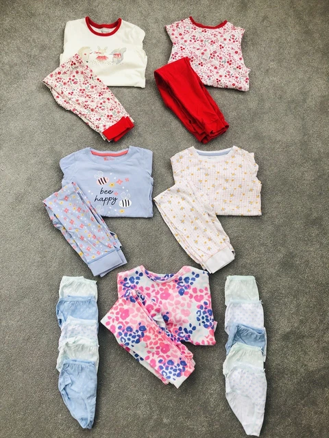 ❤️Large Girls Pyjamas Pj’s Nightwear Bundle 5-6 Years Snuggle Fit NEW❤️