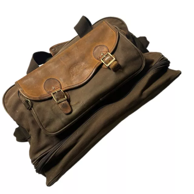 VTG CABELAS DUFFLE Bag BATTENKILL Sportsman Brown Canvas Leather 34.37 PicClick UK