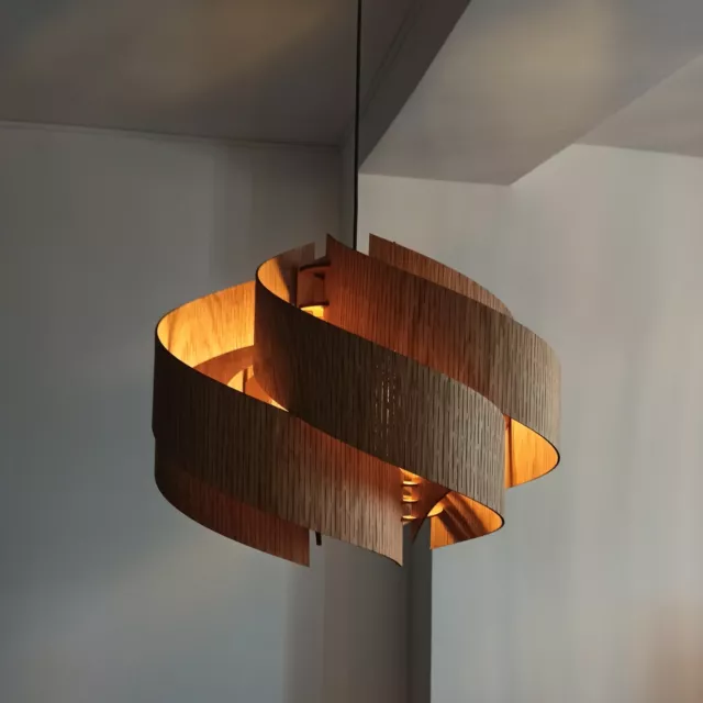 Special Natural Oak "The Secret" Wood lamp / wooden lamp shade / hanging lamp