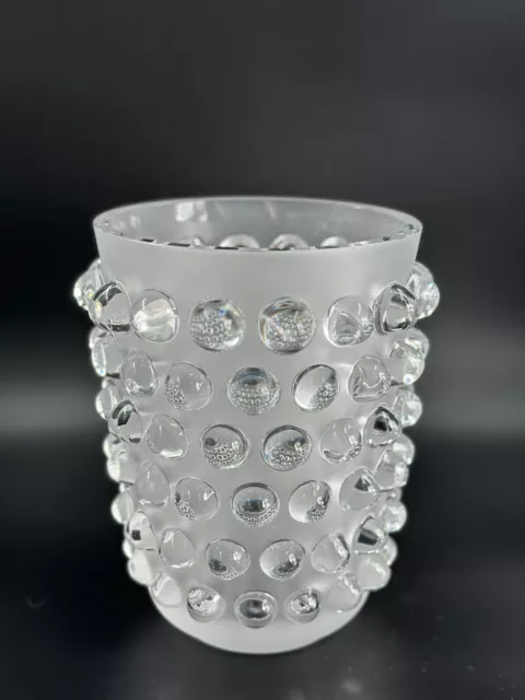 Lalique Mossi Clear Crystal Vase- Rare, Signed & Gorgeous!