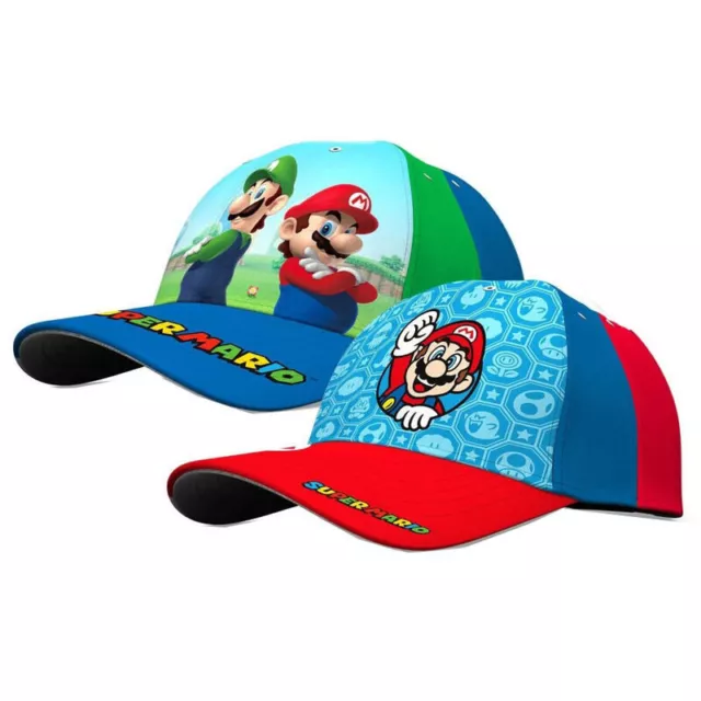 Super Mario Nintendo Cappello con visiera Baseball Bambini Ragazzi  3 - 8anni