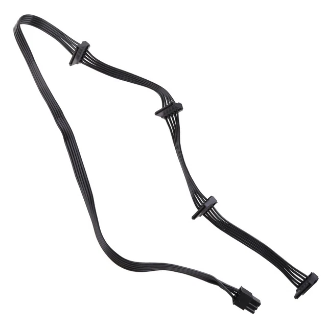 PCIE 6Pin Male 1 to 4 Female Power Supply Splitter Cable for RM650X