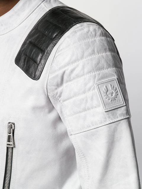 BELSTAFF LEATHER JACKET 'TRELOW' Antique Ice Size 52IT Rrp £1350