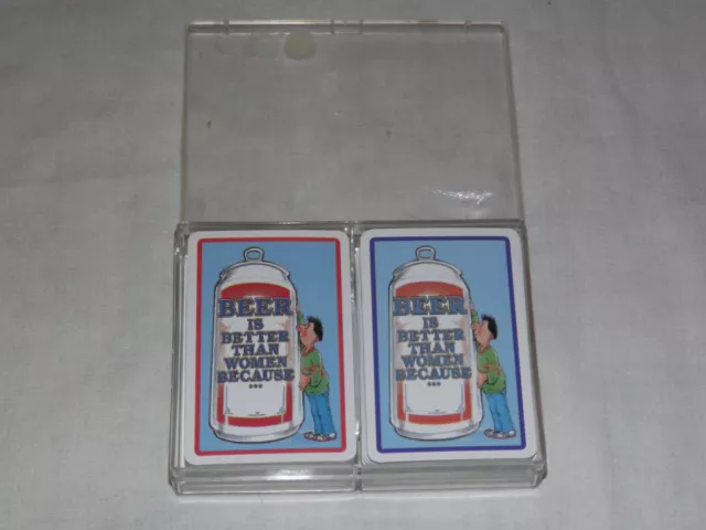 Vintage 1988 Ivory Tower Beer Is Better Than Women Because Novelty Playing Cards