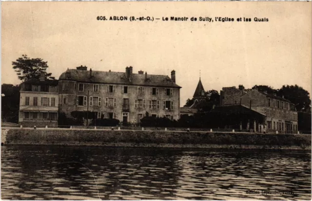 CPA ABLON-sur-SEINE Manoir de Sully - Eglise et Quais (1352850)