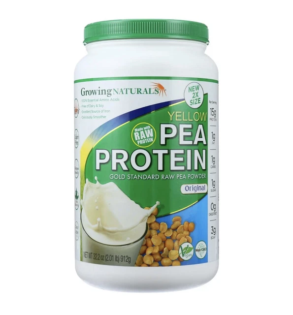 GROWING NATURALS PEA Protein Powder Original Flavor 32.2 oz 46.23