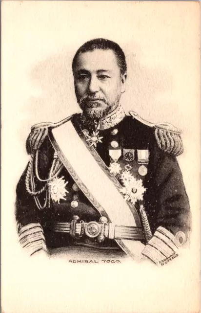 Vintage 1900's Sino Russo Japanese War Admiral Togo Postcard Abraham & Straus