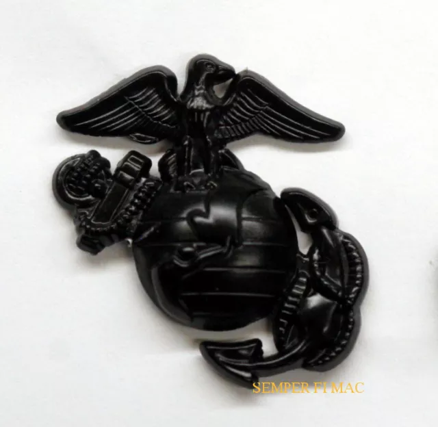 Eagle Globe Anchor Ega Hat Collar Lapel Black Right Pin Up Made In Us Marines