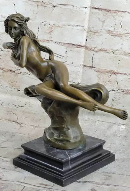 Bronze Signed Art Deco Rare Roaring C.1920S Nude Lady Sculpture Statue deco Gift