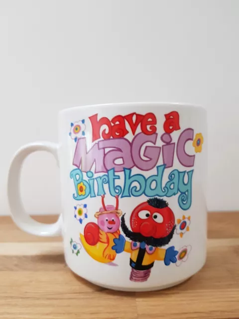 Vintage The Magic Roundabout Birthday Ceramic Mug Colourful Official Serge Danot