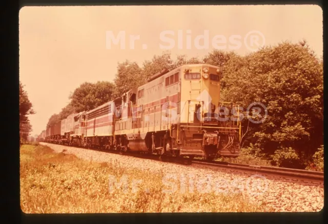 Duplicate Slide EL Erie Lackawanna GP7 1408 & E7A & SD45 Action In 1974