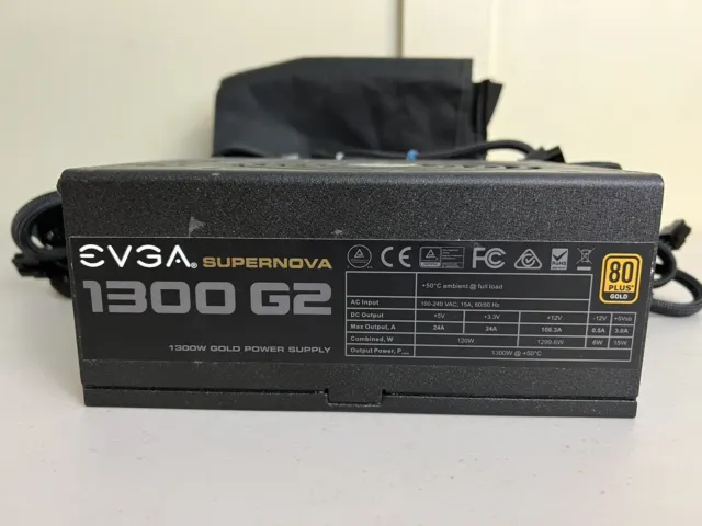 EVGA Supernova 1300 G2 80+ Gold 1300W Fully Modular Power Supply with Cables