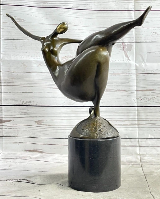 Statue Moderne Femme Nue Bronze De Leonardo Collection - Résine Bronzée, Taille Moyenne - Neuf En Boîte