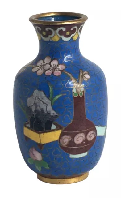 Miniature Cloisonne Chinese Enamel Vase