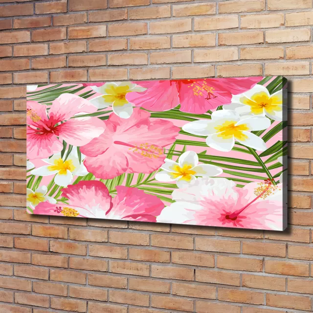 Arte de La Pared Pintura en Lienzo Decoración de Salón 120x60 Flores tropicales