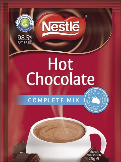 NESTLÉ Hot Chocolate Complete Mix Sachets Drinking Chocolate Sachets 100 x 25G