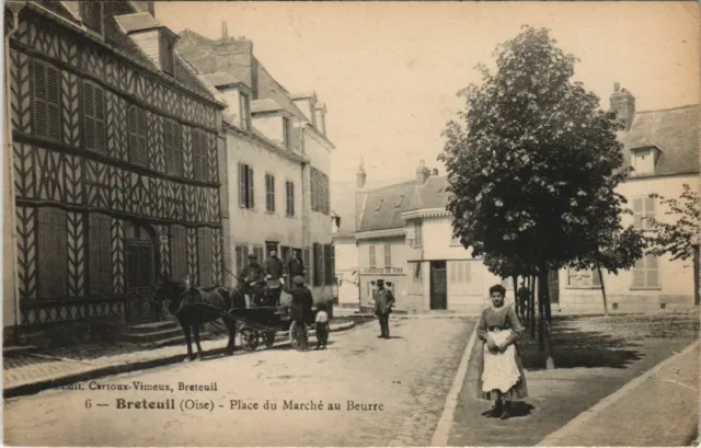 CPA BRETEUIL Place du Marche au Butre (1207365)