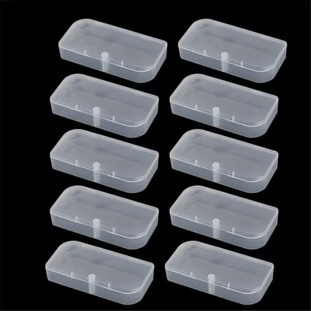 10X Clear Storage Box Small Plastic Case Transparent Container & Lid Organizer