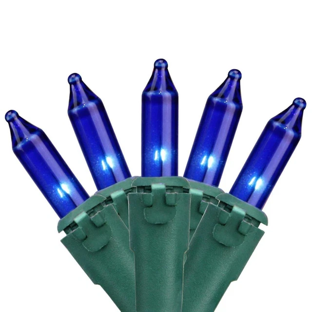 Brite Star Set of 150 Blue Chasing 8 Function Mini Christmas Lights - Green Wire