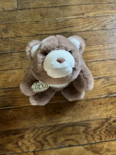 Vintage 1980 Gund 6" Tan Snuffles Snuff Bear Tag