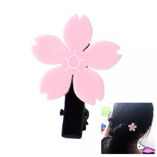 2x Sweet Pink Sakura Flower Hairpin Hair Clip Accessory Headdress Baby Girl Gift