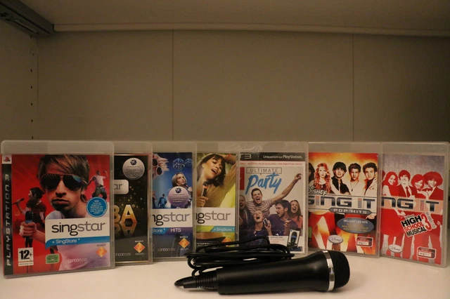 Lot De 7 Jeux Singstar + 2 Micros – PlayStation 2 – PAL – Bon état