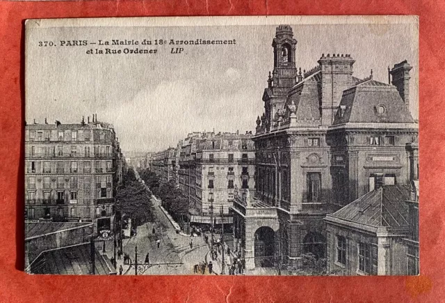 CPA FRANCE PARIS - La Mairie du 18e arrondissement et la rue Ordener
