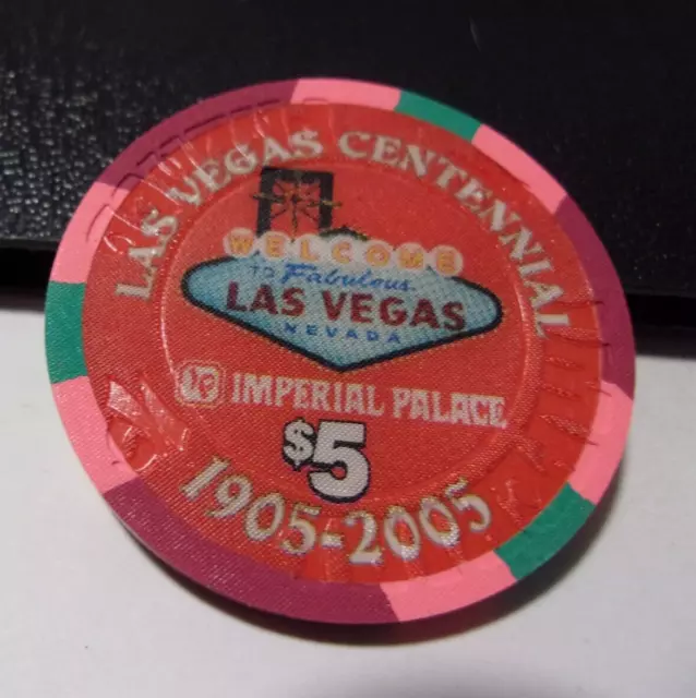 IMPERIAL PALACE HOTEL CASINO $5 casino gaming poker chip - Las Vegas, NV