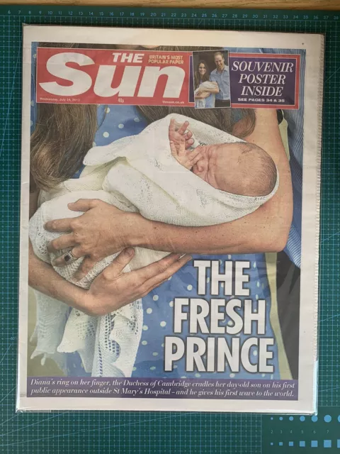 The Sun Newspaper 24 July 2013 Prince George Birth William Kate