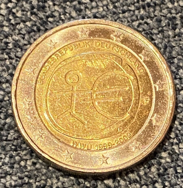 2 Euro Bundesrepublik Deutschland Wwu 1999 Bis 2009 Wert 2 EURO MÜNZE Strichmännchen WWU 1999-2009 (F) Bundesrepublik