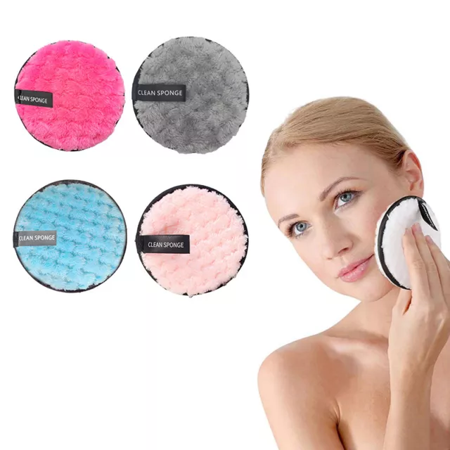 Double-Sided Makeup Remover Puff Washable Reuse Face Cleansing Sponge