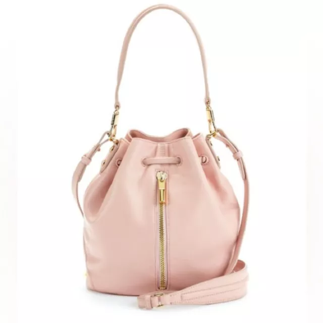 Elizabeth and James Cynnie Mini Bucket Bag in Pink Beach