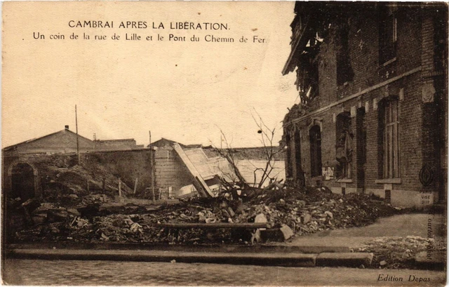 CPA AK Militaire - Cambrai - Rue de Lille - Pont du Chemin de Fer (697420)