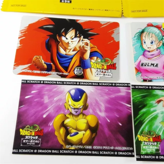 Juego de 6 tarjetas y pegatinas para rascar y raspar de Dragon Ball, Goku,... 3