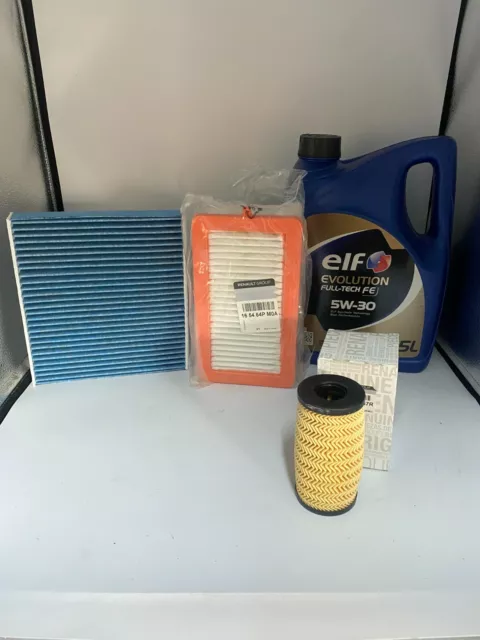 Kit Tagliando Originale Renault Captur Ii Clio V 1.5 Dci Olio Elf 5 Litri 5W30