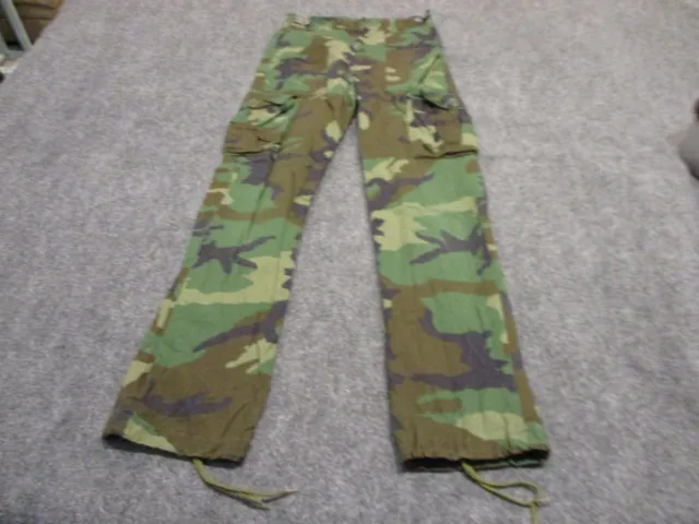 US Army Woodland Pants Men's TAG 30x35 Actual 28x33 Zip Fly Vintage Combat
