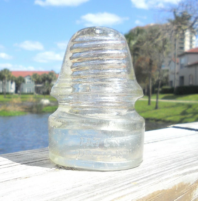 Scarce Off Clear Cd 134 Patent 1871 Glass Insulator