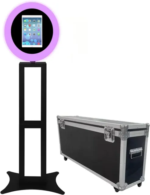 iPad Photo Booth Floor Standing Selfie Machine for 12.9" iPad w/ Flight Case