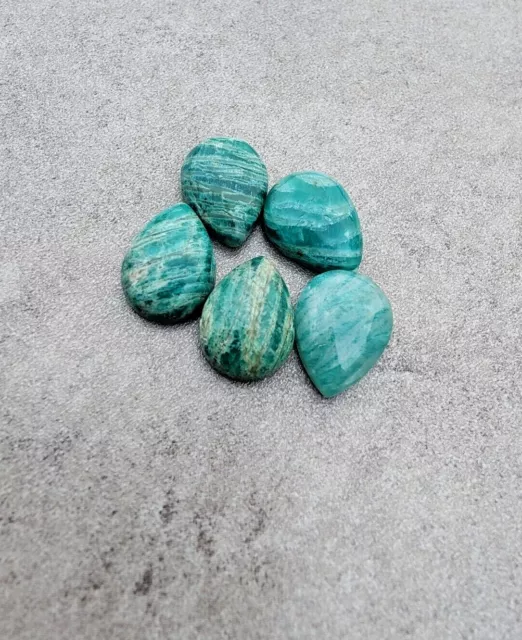 Natural  Amazonite Cabochon Teardrop  Shape Calibrated Loose Gemstones All Size