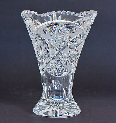 ABP American Brilliant Period Cut Crystal Small 6" Magnificent Vase