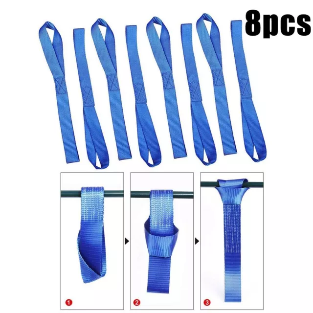 High Quality External Bandage Tie Down Strap Tiedown Loops 29.5 Cm 8pcs Blue