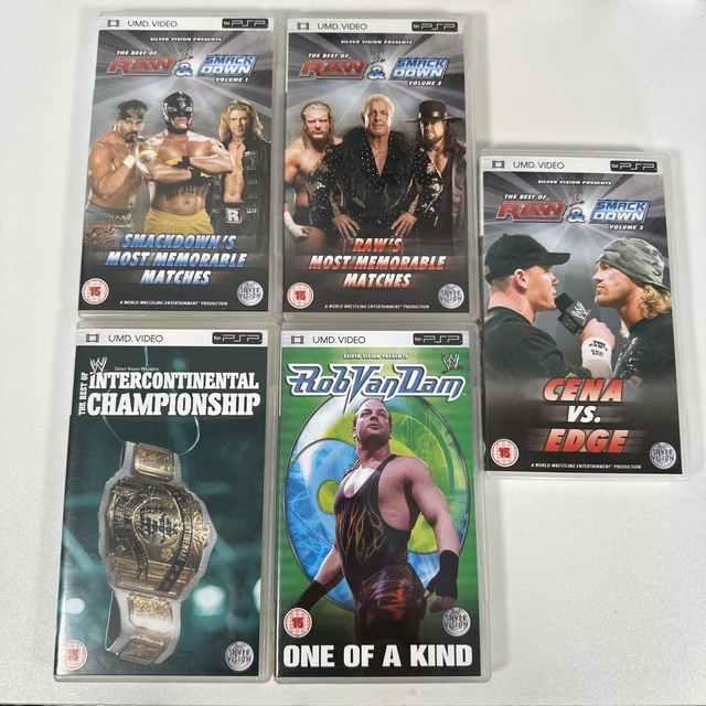 SONY PSP UMD Bundle WWE Wrestling x5 Best of Raw & Smackdown Volume 1 2 ...