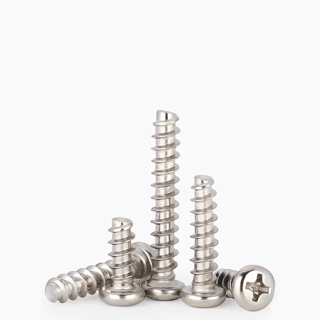 M2.3 Phillips self-tapping screw pan head iron nickel plating flat tail nails