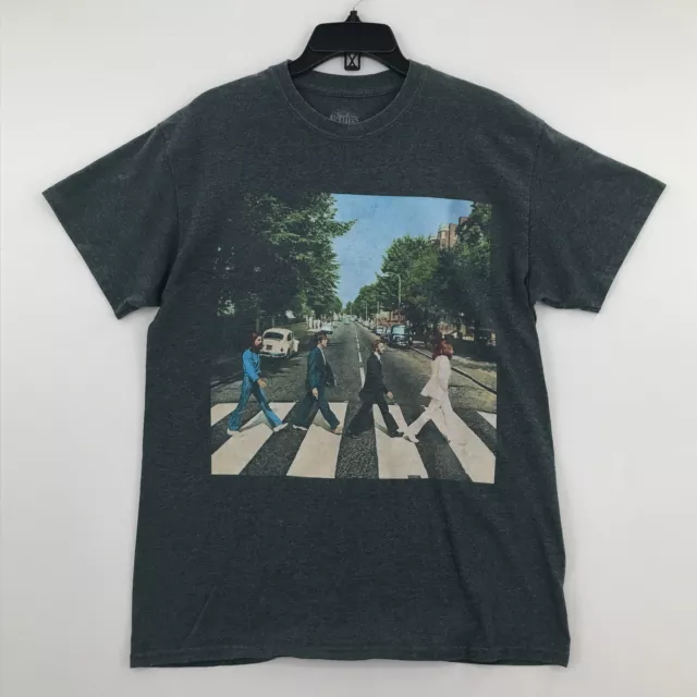 The Beatles Shirt Mens Medium Blue Abbey Road Apple Corps 2016 Rock Music Men