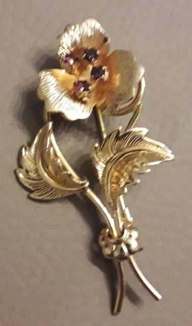 Broche Ancienne Art Déco Métal Argenté – Fleurs, Nœud, Strass, Créateur