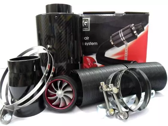 KIT ADMISIÓN DIRECT CARBONO+TURBINA TURBO +Conexión filtro de aire Tuning Rally