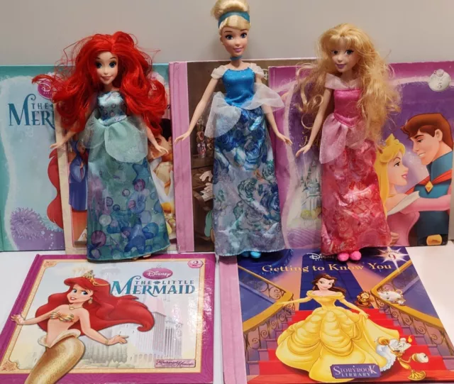 Lot of 8 Disney Princess Barbie Dolls