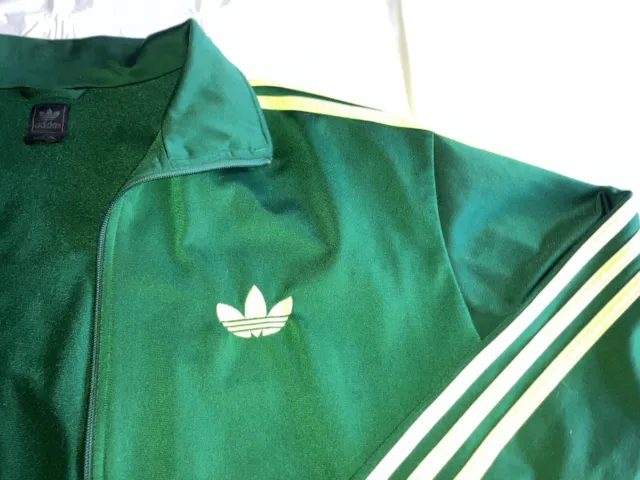 Adidas Originals Mens Green/Yellow Trefoil Tracksuit Top Jacket size XL 2